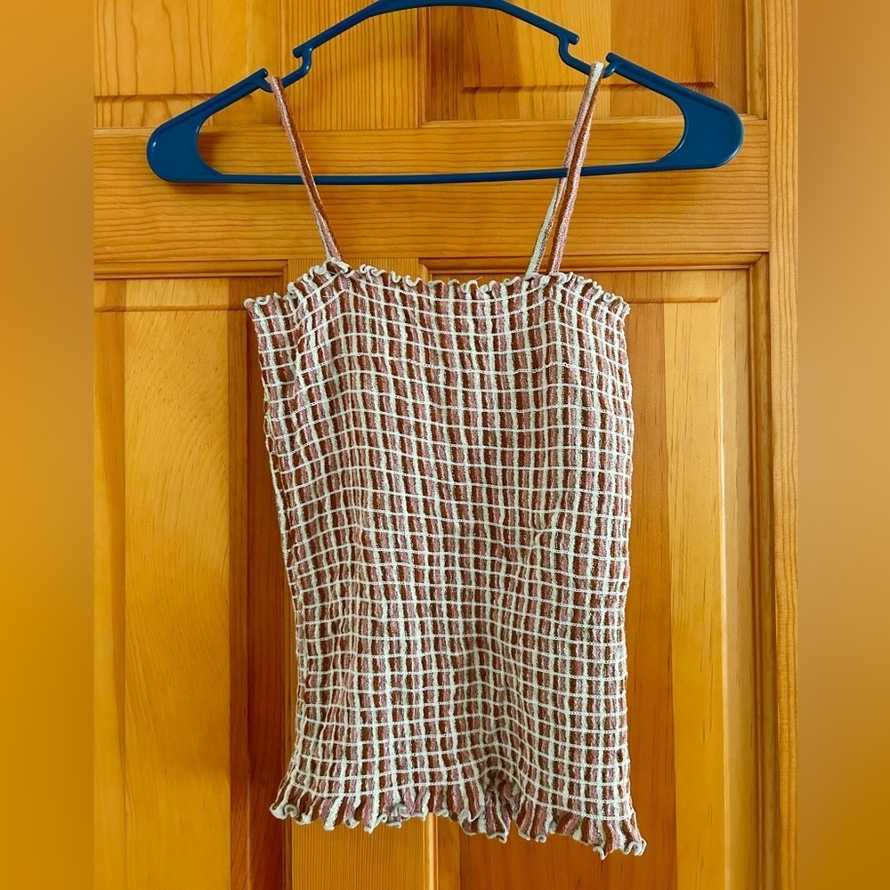 Madewell Superlight Jacquard Smocked Tank Top in Stripe - Picture 4 of 6